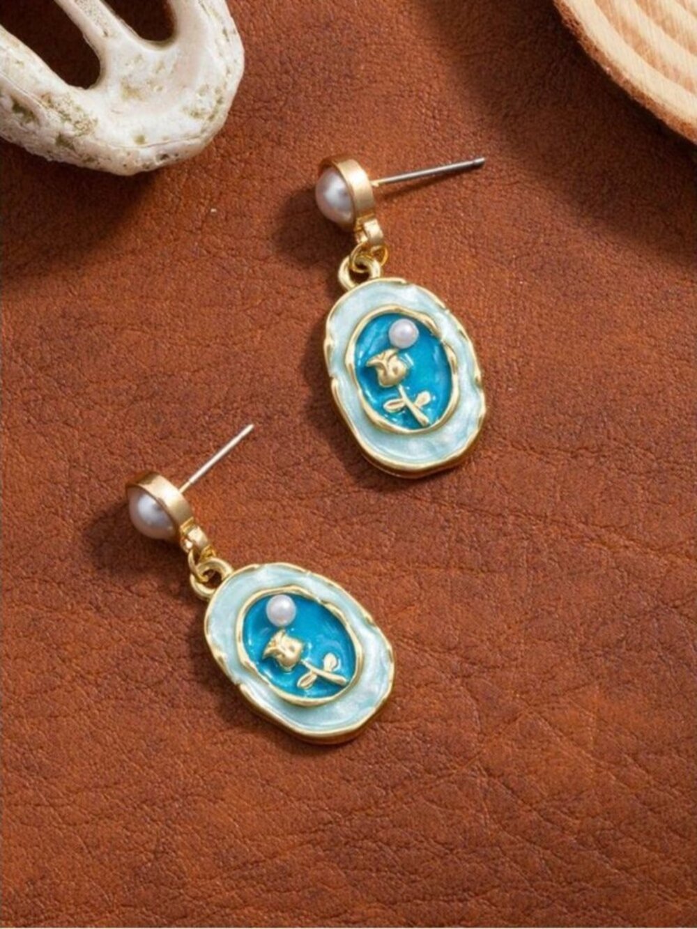Flowerdangle earrings 2607